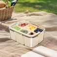 thumbnail image 1 of TaTaai Gift Divided Serving Tray with Lid and Handle - Snackle Box Charcuterie Container for Portable Snack Platters - Clear Organizer for Candy, Fruits, Nuts, Snacks, 1 of 6