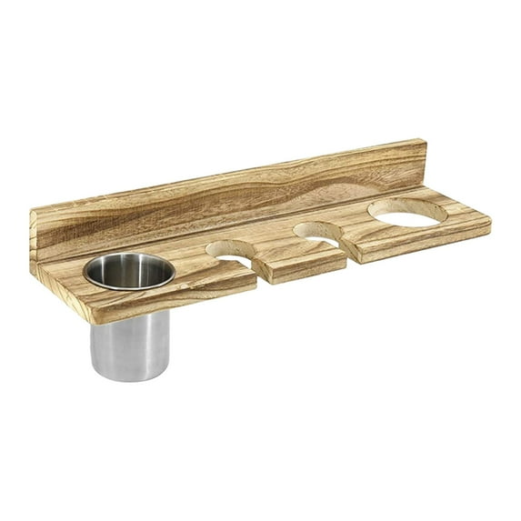 TaTaai Gift TaTaai Hair Tool Organizer Wall Mounted - Wooden Dryer Holder, Blow Dryer Holder for Bathroom, Rustic Styling Tools Organizer for Flat Iron, Curling Wand, Hair Straighteners, Brushes