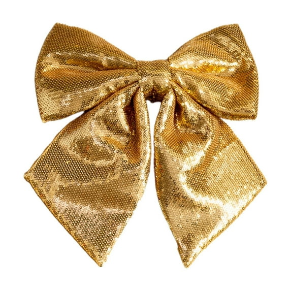 TaTaai Gift TaTaai Large Glitter Christmas Bow, Sequin Wreath Bow for Xmas Tree, Christmas Tree Topper Decorations, Glitter Bow Ties, Elegant Bowknot Ornaments for Christmas Party Supplies