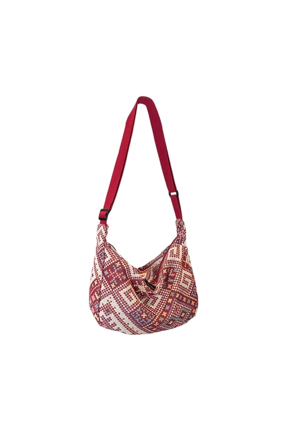 Gift Women Corduroy Crossbody Bag Small Tote Bag Shoulder Handbag Adjustable Mini Crescent Bags
