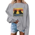 thumbnail image 1 of TaTaai Halloween T Shirt for Women Long Sleeve Round Neck Holiday Print Loose Hoodless Pullover Lightweight for Party, 1 of 4