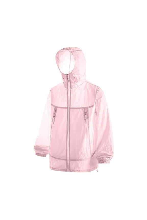 Hooded Sun Protective Windbreaker for Women, Lightweight Waterproof Jacket with Multiple Pockets, Breathable UPF Outdoor Coat for Hiking and Beach Outings Gift