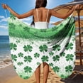 thumbnail image 1 of TaTaai Ladies St Patrick's Day Print Beach Cover Up Wrap Skirt with Ribbon Lightweight Sheer Long Dress for Beach Holiday Gift, 1 of 9