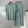thumbnail image 1 of TaTaai Men's Fashion Short Sleeve Round-Neck Set with Drawstring Straight Leg Pants, Elastic Waistband, Multiple Pockets, and Relaxed Casual Fit Gift, 1 of 5