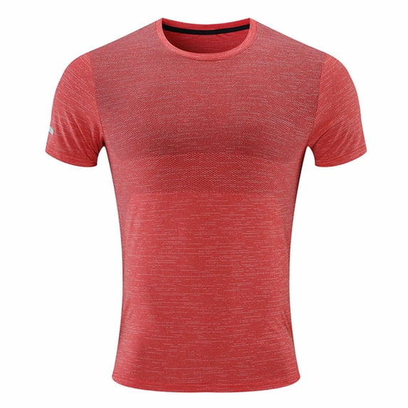 TaTaai Mens Running T Shirt Solid Color Crew Neck Tight Fit Breathable Soft Stretchy for Outdoor Sport Summer Daily Gift