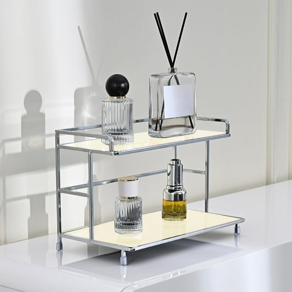 TaTaai Metal 2-Tier Multifunctinal Storage Stand for Cosmetic, Perfume, Bathroom Countertop