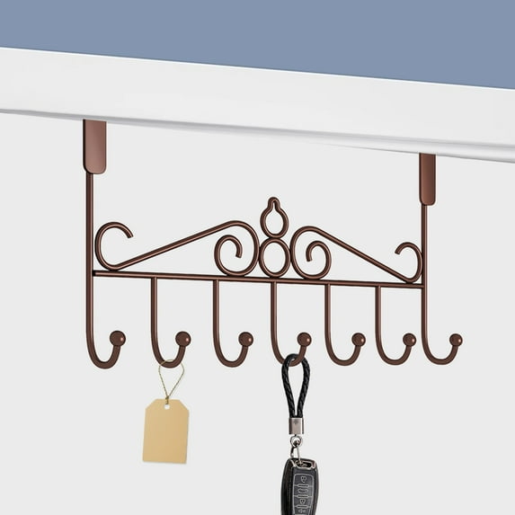 TaTaai Over The Door Hooks, Sturdy Door Hanger, Towel Rack Towel Hooks for Bathroom 7 Hooks Large Over The Door for Bathroom, Bedroom