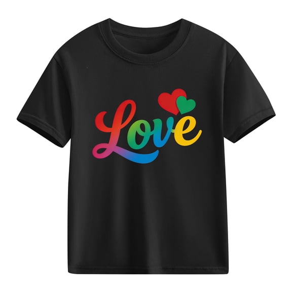 TaTaai School Season Cute Print Short Sleeve T-Shirt, Valentine's Day Casual Top, Unisex All Season Graphic Tee Gift