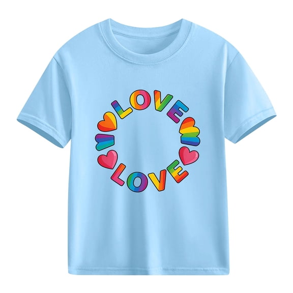 TaTaai School Season Cute Print Short Sleeve T-Shirt, Valentine's Day Casual Top, Unisex All Season Graphic Tee Gift