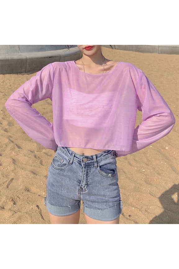 Transparent Sun Shirt for Office, Women's Lapel Collar Sheer Blouse, Lightweight UPF Over Shirt for Professional and Everyday Wear Gift