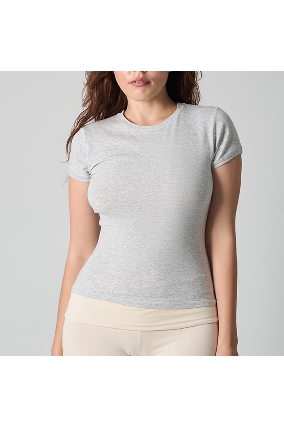 Trendy Queen Womens Short Sleeve T Shirts Summer Crop Tops Basic Slim Fit Gym Workout Y2k Clothes Gift