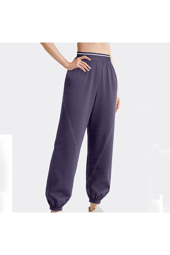 Women Loose Fit Lightweight Long Sports Pants Stretchy Breathable Running Workout Training Pants Non See-through Machine Washable Versatile Gym Daily Wear Gift