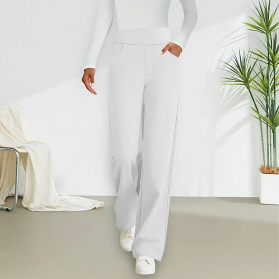 TaTaai Women's Casual Sweatpants, Elastic Waist Relaxed Fit Pants with Side Pockets, Soft Stretch Fabric for Yoga, Lounge and Christmas Holiday Activities Gift