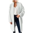 thumbnail image 1 of TaTaai Women's Chunky Knit Cardigan V Neck Open Front Oversized Long Coat for Fall Winter, 1 of 9