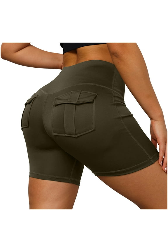 Women's Denim Look Printed Yoga Shorts Mid Waist High Stretch Breathable Boyshorts Leggings for Gym Workout Casual Street Wear Non-See-Through Gift