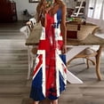 thumbnail image 1 of TaTaai Women's Plus Size British Flag Print Dress with Round Neck, Short Sleeves, and Comfortable Ankle-Length Fit Gift, 1 of 8