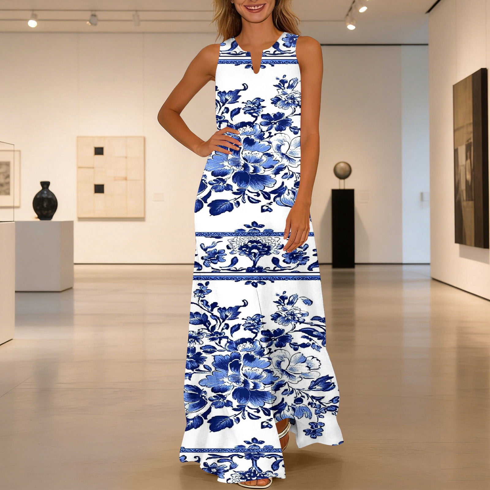 hot summer maxi dresses Women's Blossom Elegance Maxi Dress, Pink