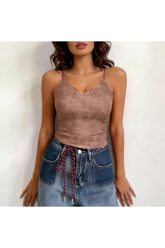 Women's Trim Camisole Top with Built-In Bra Pads, Adjustable Straps, and Soft Breathable Comfort Gift