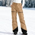 thumbnail image 1 of TaTaai Women's Waterproof Ski Pants Windproof Color Block Pockets Lightweight Single Layer Snow Pants Outdoor Winter Sports Hiking Snowboarding Softshell Gift, 1 of 8