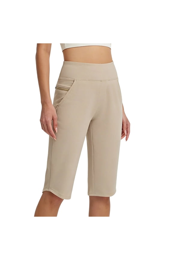 Women's Yoga Capris for Women Solid Color Stretchy Compression Tights for Outdoor Sports Daily Gift