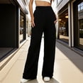 thumbnail image 1 of TaTaai Womens Casual Pants Elastic Waist Loose Fit Straight Leg Tencel Twill Trousers for Spring Summer Daily Gift, 1 of 9