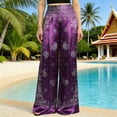 thumbnail image 1 of TaTaai Womens Casual Printed Jumpsuit Sleeveless Stretch Drawstring Waist Elastic Wide Leg Romper for Summer Vacation 1-Pack Gift, 1 of 5