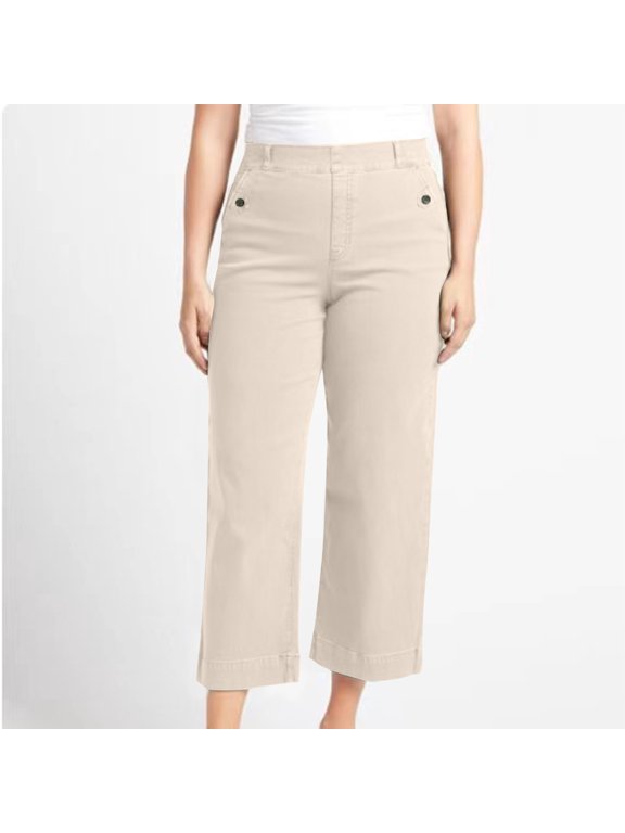 Womens Four Season Solid Straight Leg Suit Pants Draping Slim Fit High Waist Breathable Lightweight for Daily Work Office