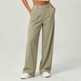 thumbnail image 1 of TaTaai Womens High Waist Elastic Wide Leg Work Pants with Pockets Pleated Loose Business Trousers Bottoms for Office Daily, 1 of 9