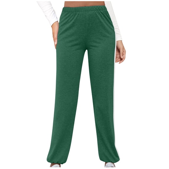 TaTaai Womens High Waist Jogger Pants Loose Elastic Cuffed Sweatpants Solid for Daily Sport