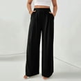 thumbnail image 1 of TaTaai Womens High Waist Straight Leg Dress Pants Solid with Pockets Loose Work Trousers for Office, 1 of 6