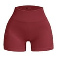 thumbnail image 1 of TaTaai Womens High Waist Yoga Shorts Seamless Ribbed Elastic Solid Stretchy for Gym Workout, 1 of 3