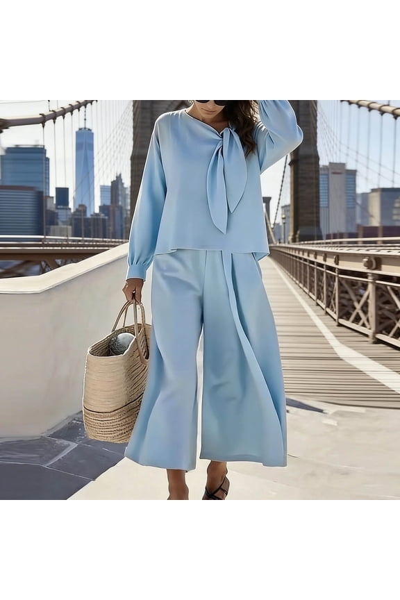 Womens Jumpsuit Solid Color Long Sleeve Long Pants Casual with Adjustable Straps Waist Cinching Soft for Daily Summer Gift
