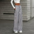thumbnail image 1 of TaTaai Womens Low Waist Straight Leg Cargo Pants Slim Fit Solid Workwear Trousers for Daily, 1 of 9