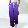 thumbnail image 1 of TaTaai Womens Ombre Fashion Sports Loose Casual Wide Leg Drawstring Pocket Sweatpants Elastic Cuffed Bottom For Lounging, 1 of 5