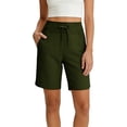 thumbnail image 1 of TaTaai Womens Plus Size Active Shorts with Pockets Elastic Waist Stretchy Comfortable Yoga Pants for Fitness Gym Daily Relax Vacation Gift, 1 of 6