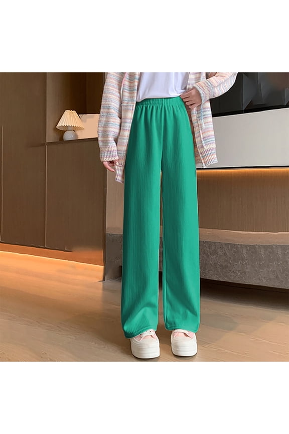 Womens Solid Color Chenille Vertical Striped Fleece Lined Sports Casual Pants For Winter Daily Home Outdoor Warm Thermal Wear