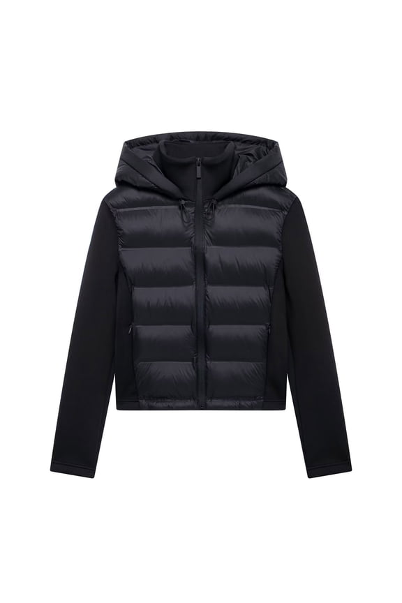 Womens Solid Color Long Sleeve Padded Coat Winter Warm Jacket Hooded Outerwear Casual Puffer Parka Gift