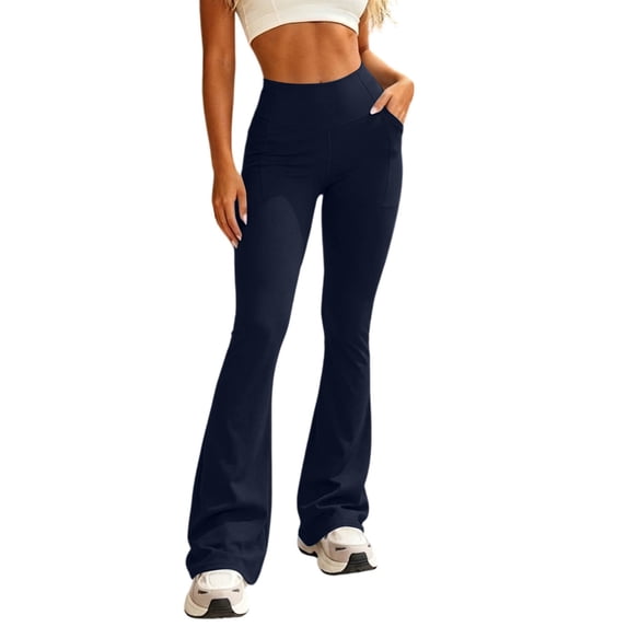 TaTaai Womens Solid Quick Dry Flare Yoga Pants High Waist Hip Lifting Tight Leggings Trousers for Daily Gym