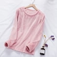 thumbnail image 1 of TaTaai Womens Winter Flannel Pajama Top Solid Color Long Sleeve Sleepwear Lounge Wear Can Be Worn As Outerwear for Home Gift, 1 of 3