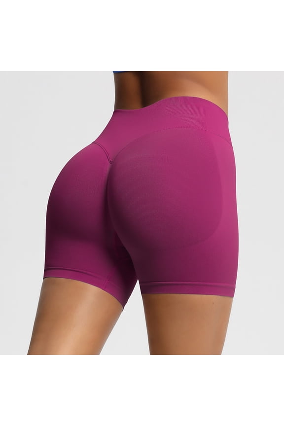 Womens Workout Shorts High Waisted Tummy Control Breathable Solid Soft Stretchy Quick Dry Yoga Shorts Gift