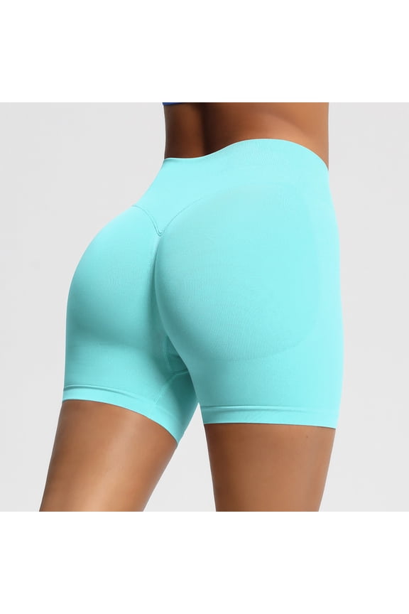 Womens Yoga Shorts High Waisted Tummy Control Breathable Compression Solid Soft Stretchy Quick Dry Anti Exposure Base Layer Shorts Gift