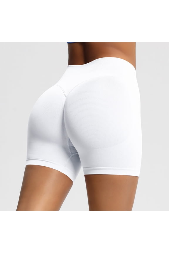 Womens Yoga Shorts High Waisted Tummy Control Breathable Compression Solid Soft Stretchy Quick Dry Anti Exposure Base Layer Shorts Gift