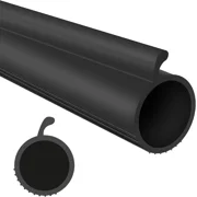 Taaizau Garage Door Bottom 0.19" P-Bulb Seal Strip, Replacement Rubber Weather Stripping, for Single Slot Overhead Door Weatherproof & Buffering,197''L, Black