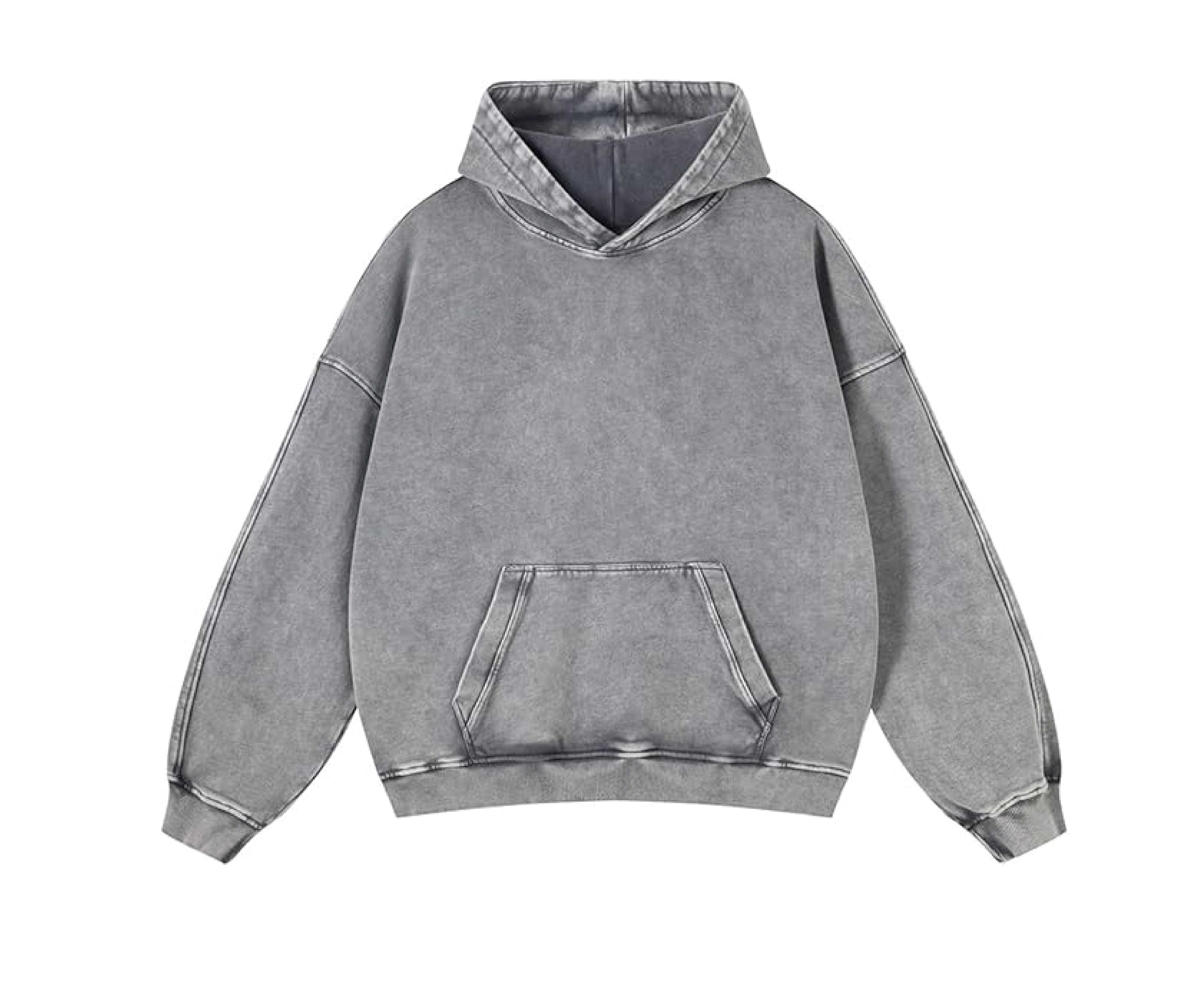 Hooded pullovers,Women's Hoodies Long Sleeve Solid Pullover Tops Loose Sweatshirt with Pocket -L