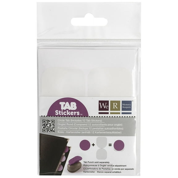 Tab Stickers 12/Pkg-Circle, 1.5"