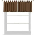 thumbnail image 1 of Tab Top Blackout Valance Curtains Panel Drapes Chocolete 40 Wide by 18 Long - 1 Panel, 1 of 5