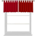 thumbnail image 1 of Tab Top Blackout Valance Curtains Panel Drapes True Red 32 Wide by 16 Long - 1 Panel, 1 of 5