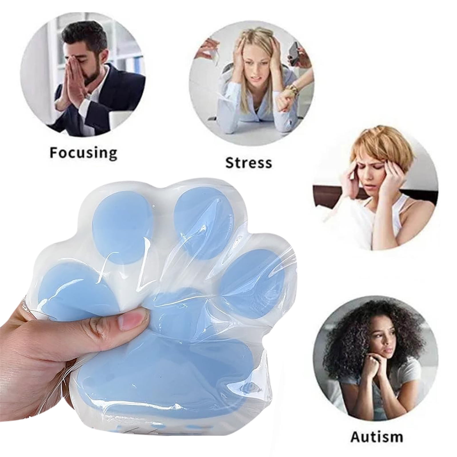 Taba Giant Cat Paw Squishy Toy for Kids Adults, Portable Big Furry Cat ... - Cat Play Toys For Anxiety Relief