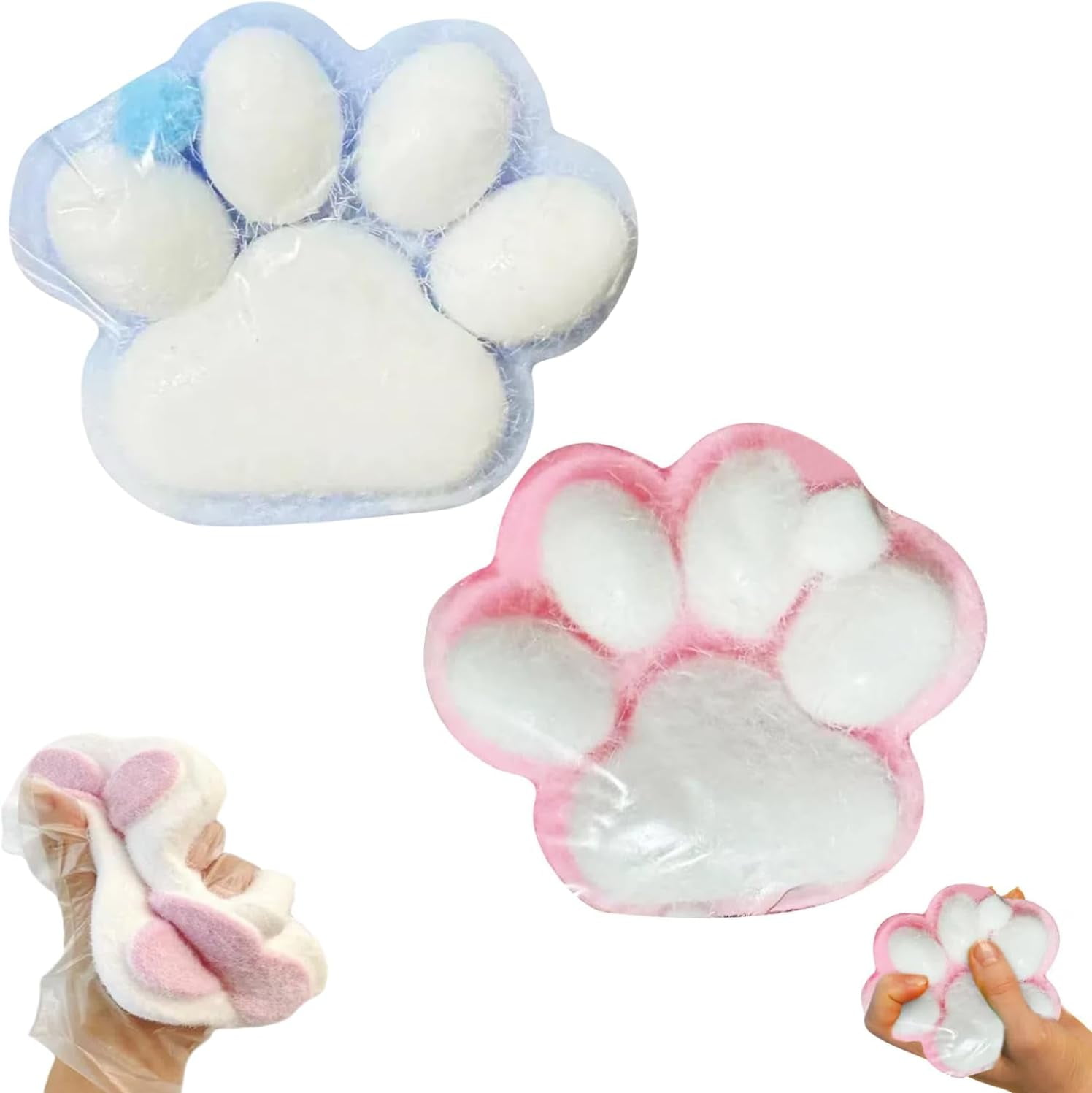 Cat Paw Knijpspeeltje, Taba Squishy Kattenklauw Knijpspeelgoed, Kawaii Fidget Speelgoed Squishy Cat Paw Speelgoed for voor Volwassenen en Kinderen Stress Relief (4Pcs