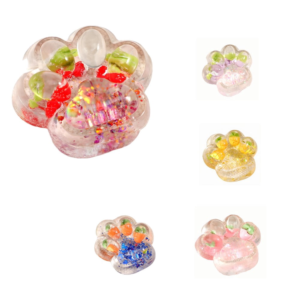 Novlect Things Taba Squishy Cat Paw for Adults, Transparent Fruit Kawaii Paw Squeeze ...